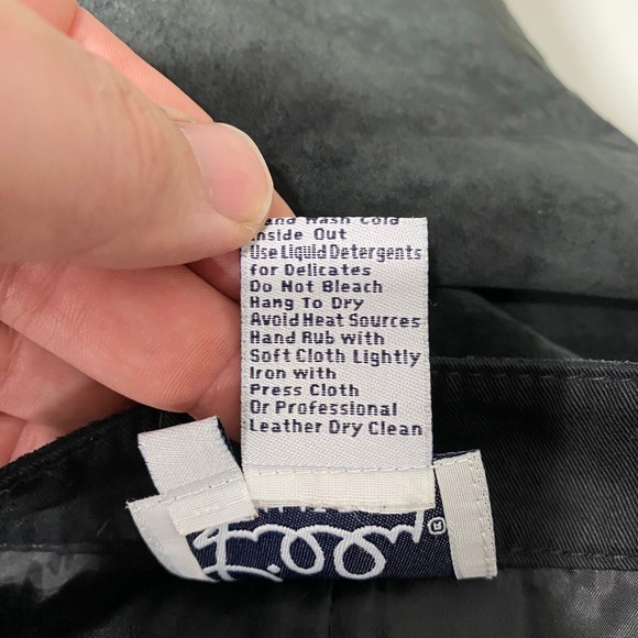 Vintage Lilly Pulitzer Womens Dana Washable Pig Suede Skirt 12 Black Knee Length - Picture 8 of 12